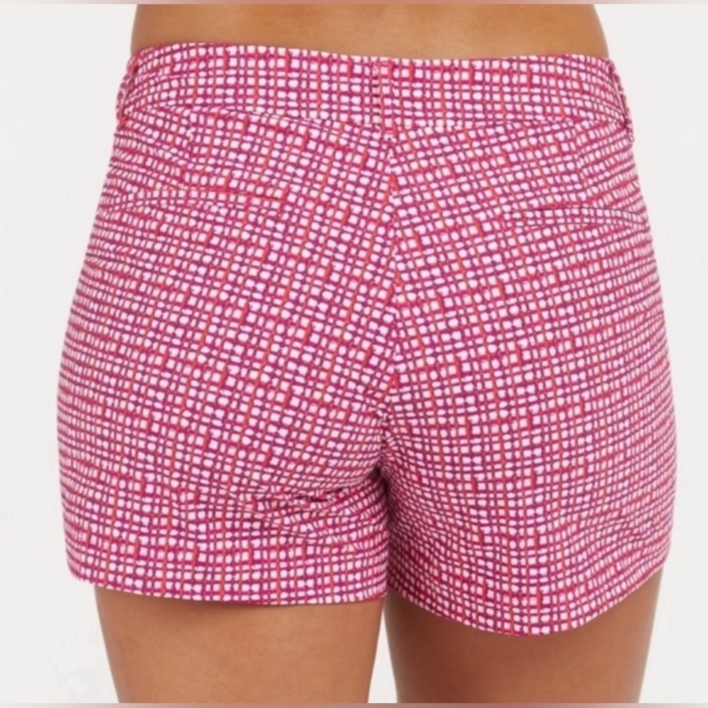 SPANX Hibiscus Gingham Sunshine Shorts size Medium 6” Comfy Stretch Golf Active - Picture 2 of 10